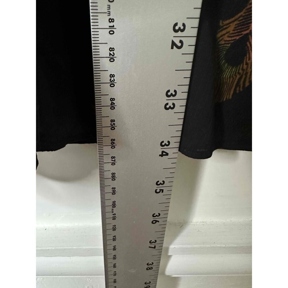 Madewell Dress Womens Size 00 Black Peacock Feathers Wrap A Line - Picture 9 of 11